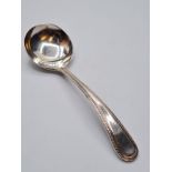 Harrods Sauce Ladle. Bead pattern. Silver plate. 5 1/4 inches.