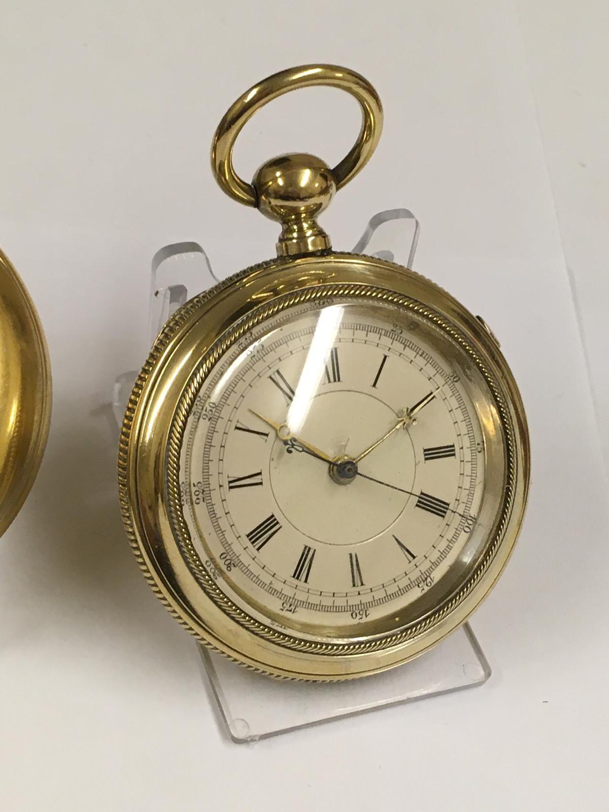 Antique Goliath pocket watch and very large antique Chronograph pocket watch (2) - Image 7 of 11