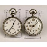 Broad arrow Military pocket watch together with an alarm pocket watch (2)