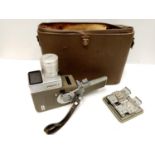 8mm Sabre brand movie camera with zoom lens, original case and film splicing kit
