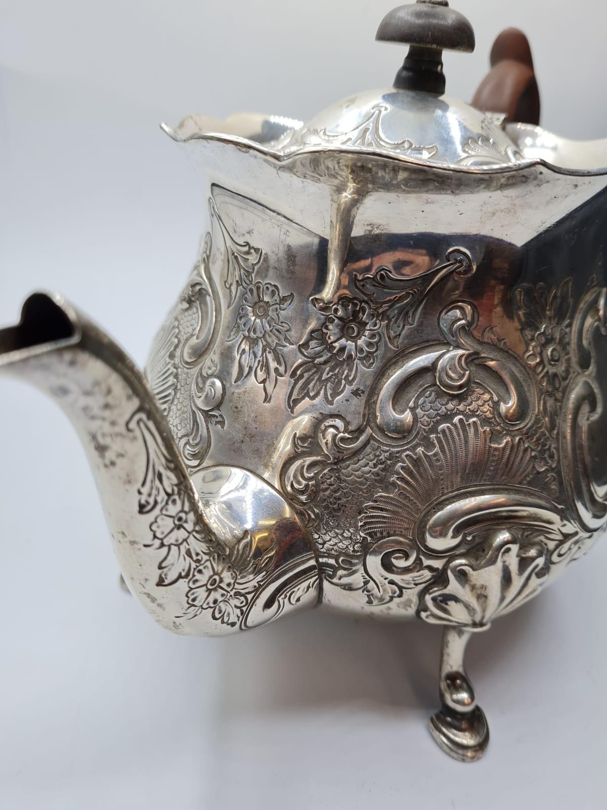 1920 Ornate Silver Teapot 766g - Image 4 of 8