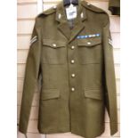 British Army Corporal's Dress Jacket. Having Full Set of Stripes and Buttons with Metal Insignia
