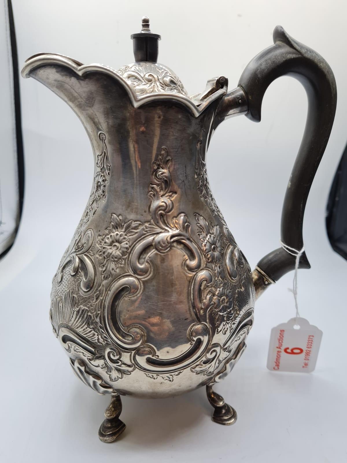 Ornate Silver Water Jug Made in London 1920