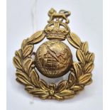 WW2 Royal Marine commando cap badge with hidden escape and evasion compass in the globe