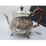 1920 Ornate Silver Teapot 766g