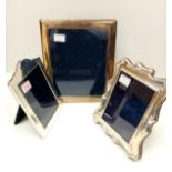 Three Vintage Silver Photo Frames, 30x26, 24x20 and 24x16cms