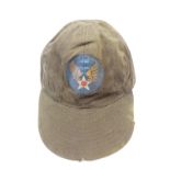 WW2 US Army Air Force mechanics cap with hand painted art