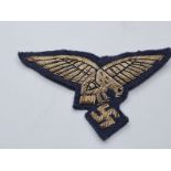 Original Luftwaffe Officers bullion breast eagle Officers Observers Badge