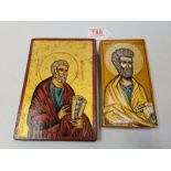 Two Modern Byzantine Religious Icons