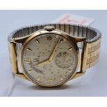 9ct gold OMEGA 266 movement 13807874 not working, face worn