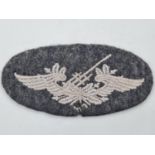 Flak Artillery Personnel (Flakartillerie) 9 months service Blue/grey wool backing with matte-grey