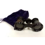 Edwardian fully functioning opera binoculars with pouch