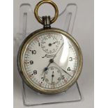 GPO Valjoux movement Chronograph pocket watch, missing key but good balance and movement seems