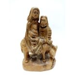 Olive Wood carving Israeli "Flight into Egypt"