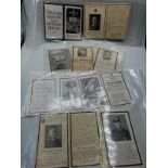 9 x WW2 German 3rd Reich Death Cards.