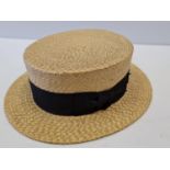 A Straw Hat (Boater) Made By Fallon Circa 1950.