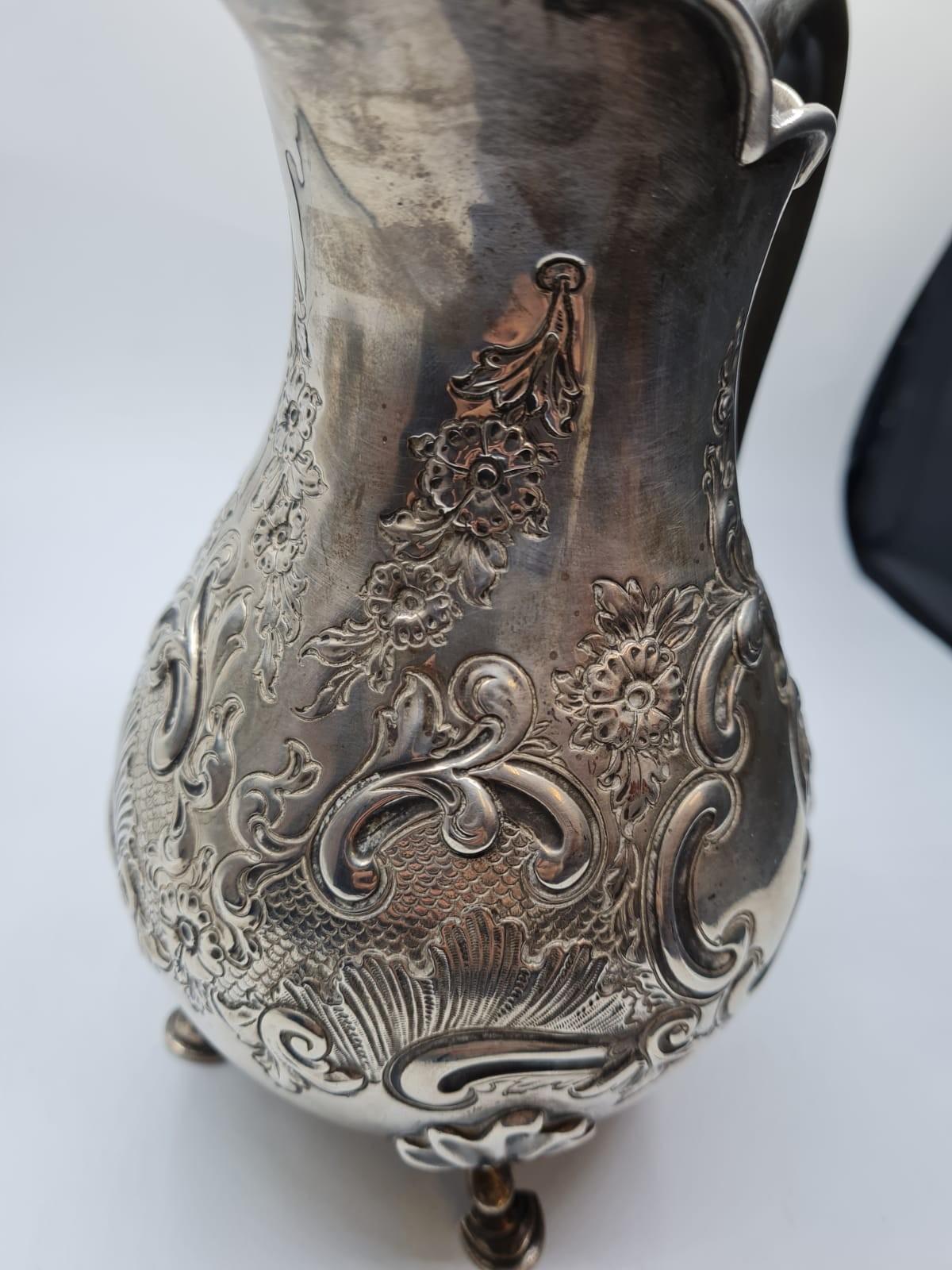 Ornate Silver Water Jug Made in London 1920 - Image 2 of 6