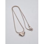 SILVER ARMANI NECKLACE, 42.3CM