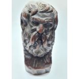 An early hand carved wooden figure of Socrates the Philosopher