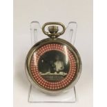 Vintage spinning roulette pocket watch (gaming watch)