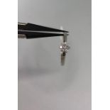 9k white gold ring with diamonds around 0.08cts; 1.7g; size N (ECN 703)