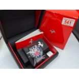 Ferrari chronograph watch. New and unused in presentation box.