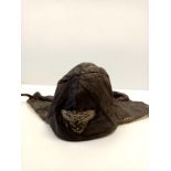 Pre War German 3rd Reich N.S.K.K Flying Helmet. The badge would have been sewn on for an