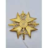 Luftwaffe issued Spanish combatant gold cross from the Spanish civil war (repro)