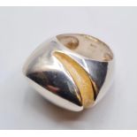 An Unusual Silver Fashion Ring 18.3g Size N