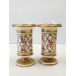 A pair of spill vases thought to be H&R Daniel slight damage, 12cms tall