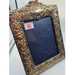 Vintage Ornate Silver Edged Photo Frame with London Assay Mark. 29 cm x 23 cm