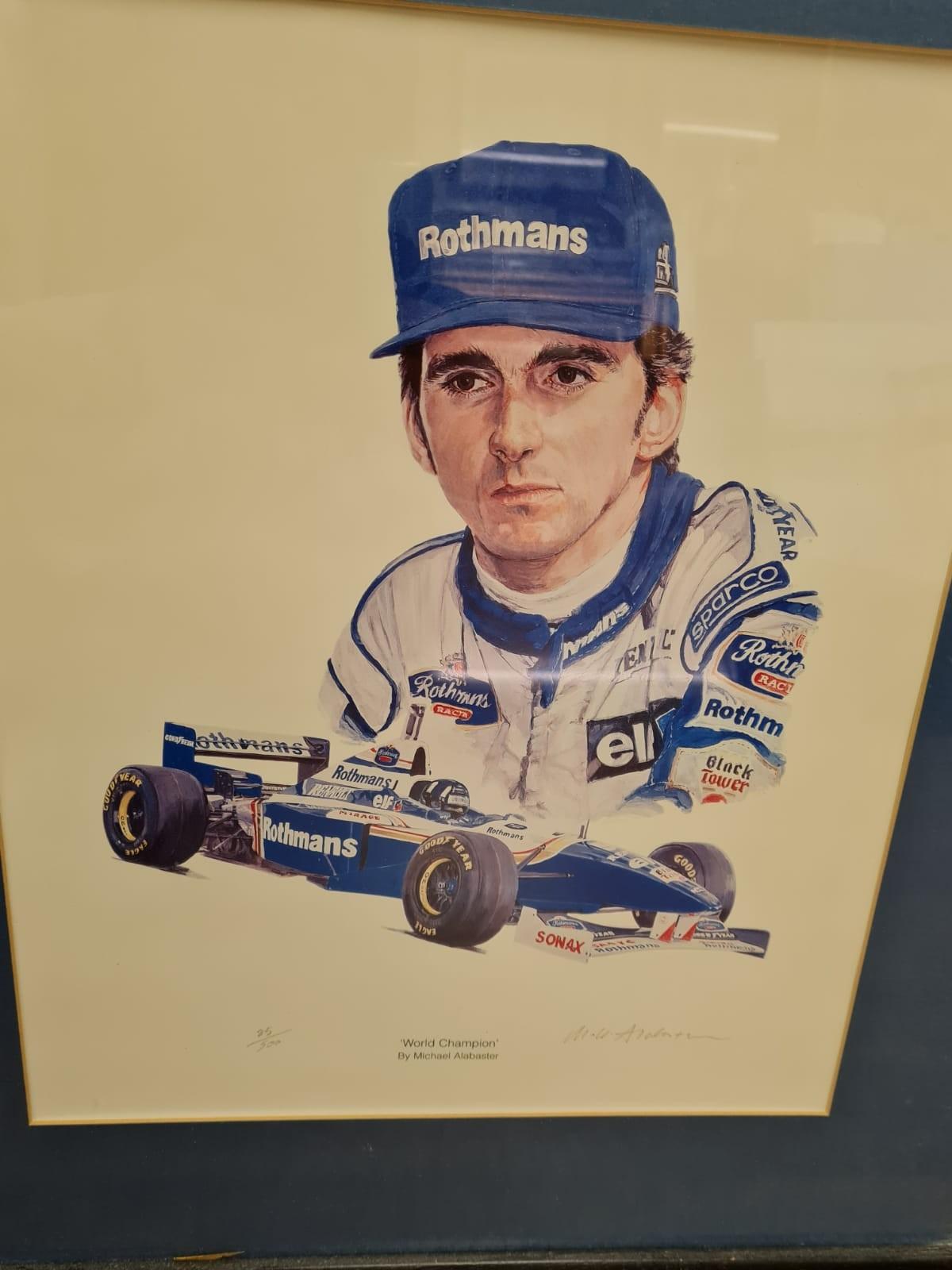 Framed limited edition 85/500 Damon Hill World Champion racing print (57x50cm) - Image 2 of 4