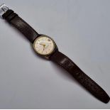 Vintage Gents Buler Golden Hawk Wristwatch. Manual Winding. 21 Jewels Antimagnetic. Leather Strap.