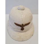 WW2 German Kreigsmarine administration officers tropical pith helmet.