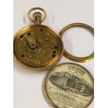 Antique rare case Elgin pocket watch with original label corresponding serials