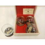Vintage set of Swedish whiskey glasses cased in a high quality gift box by Etuifabriken of Malmo.