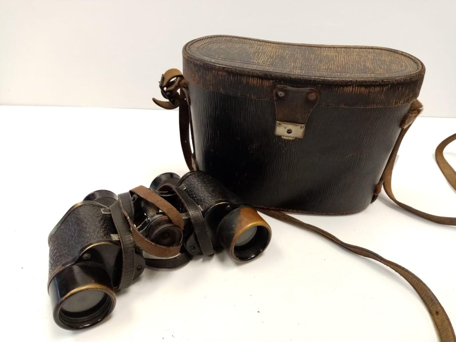 German Military independently focusing, sealed binoculars circa 1920?s used during WW2 for sure as