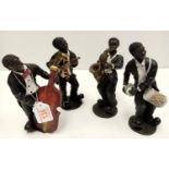 Quartet of Jazz age plaster musicians