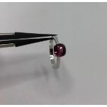 18k white gold ring with red Jedi spinel from Burma; 3.6g; size O