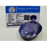 633ct Collectable Certified Blue Sapphire Gemstone