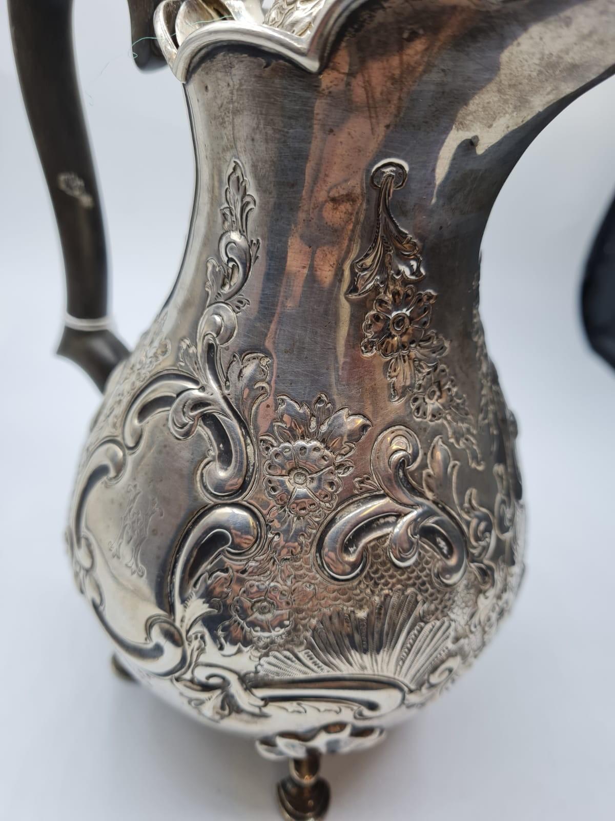 Ornate Silver Water Jug Made in London 1920 - Image 4 of 6