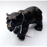 Early 20th Century Bronze Bear Figure. 16cms Long, 670g