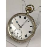 Vintage solid silver pocket watch