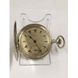 Vintage silver ottoman full hunter pocket watch (working)