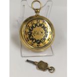 Antique pocket watch ottoman dial & key