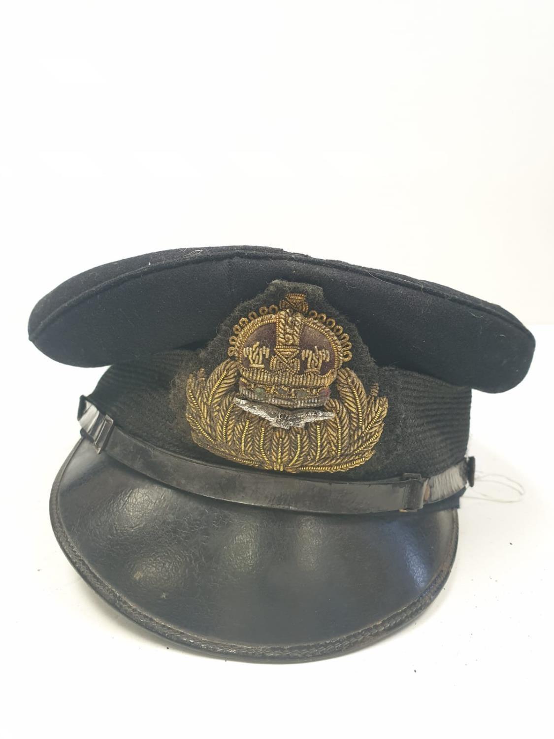 WW1 Royal naval air service cap. UK attic find. A couple of moth nips here and there and worn