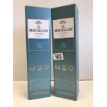 Macallan fine oak triple cask matures highland single malt whisky, 15 years old x2