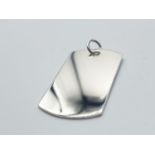 sterling silver Dog Tag weight 18g, 5cm long