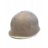 WW2 Normandy Relic US M1 Helmet. Early fixed Bale with Front Seam Split Rim. Found in a cellar