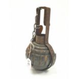 Inert WW1 imperial German kugal grenade in pannier